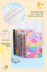 A popular animal food and starry sky Instagram diary, cute notebook planner, 200 page thick version