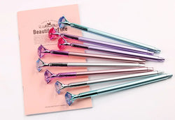25 Pcs Wholesale Creative Plastic Big Diamond Gel Pen for Gift Pen Student Pen Fresh Stationery Back To School Gel Pen Set