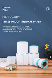 80X50 Adhesive Thermal Label Sticker Paper Waterproof Supermarket Price Blank Label Direct Print Office Print Supplies