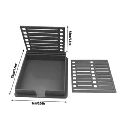 Sticky Note Dispenser  Sticky Pads Sticky note holder Versatile Desk Sticky Note Stencil Double Insert Template Storage Box