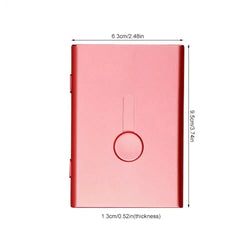 Business Card Holder Hand Push Card Case Bank Card Membership Cards Package Metal Ultra Thin Business Card Box Organizer