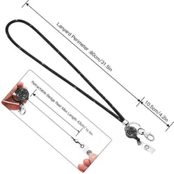 Retractable Rhinestone Lanyard Mobile Phone Case Hanging Neck Sling ID Card Holder Universal Keychain Office School Supplies