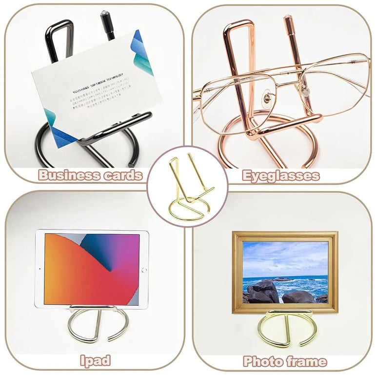 Desktop Phone Holder Simple Metal Business Card Holder Stand Office Desktop Business Name Card Display Organizer
