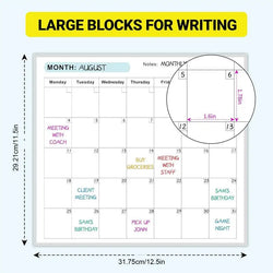 Erasable Large Wall Planner Calendar Huge Wet & Dry Erase Schedule Planner Calendar Giant Erasable Wall Calendar Blank Undated