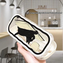 Folding Glasses Case Simple Fashionable Creative Transparent Portable Storage Myopia Glasses Case
