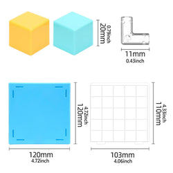 Small Cube Blocks Mathematics Tool Cubic Positioning Grid Educational Toy Math Learning Cubes for Problem Solving Skills Kids
