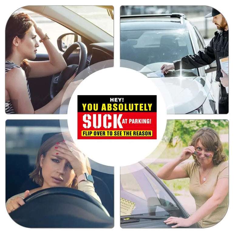 50Pcs Bad Parking Cards You Absolutely Suck At Parking Cards, Bad Parking Cards Parking Violation Tickets Funny Hilarious Prank