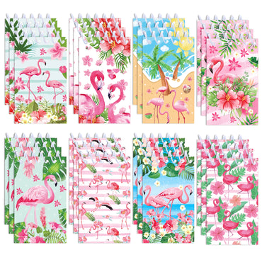 8pcs Hawaii Flamingo Mini Spiral Pocket Notebooks Memo Pad Coil Booklet Notepads For Stationery School Diaries Summer Party