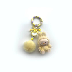 Flocking Mini Labu Labu Baby-free Keychain Rubber-lined Cute Particle Baby Walk Bag Mobile Phone Pendant Cute Pendant