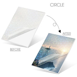 10 Sheets Cold Laminating Film Glossy Transparent Label Sticker Self Adheisve Lamination Film Waterproof Overlay Photo Picture