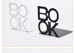 1Pcs Bookend Book Stand Support Sample Bookend Iron Desktop Art Non Slip Rack Shelf Holder School Stationery Office Accessories