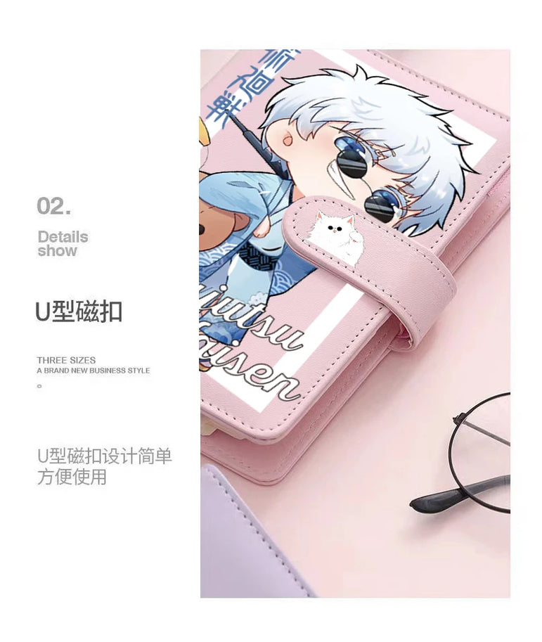Demon Slayer Kawaii Notebook Kamado Nezuko Handbook Flipchart School Supplies Office Pu Material Children's Day Birthday Gift