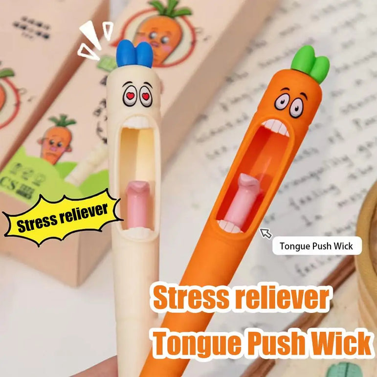 Carrot Gel Pen 4x Funny Screaming Carrot Journaling Writing Pen Creative School Drawing Tool Study Stationery Supplies For