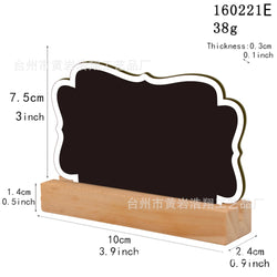 Wooden Double-sided Small Chalkboard Ornaments Home Decoration Hotel Bar Writing Board Double-sided Chalkboard Message Board CRA