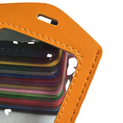 2023 1PC Colorful No zipper Badge Card Set Double-Sided Transparent PU Imitation Leather Credit Card Holder Work Supplies