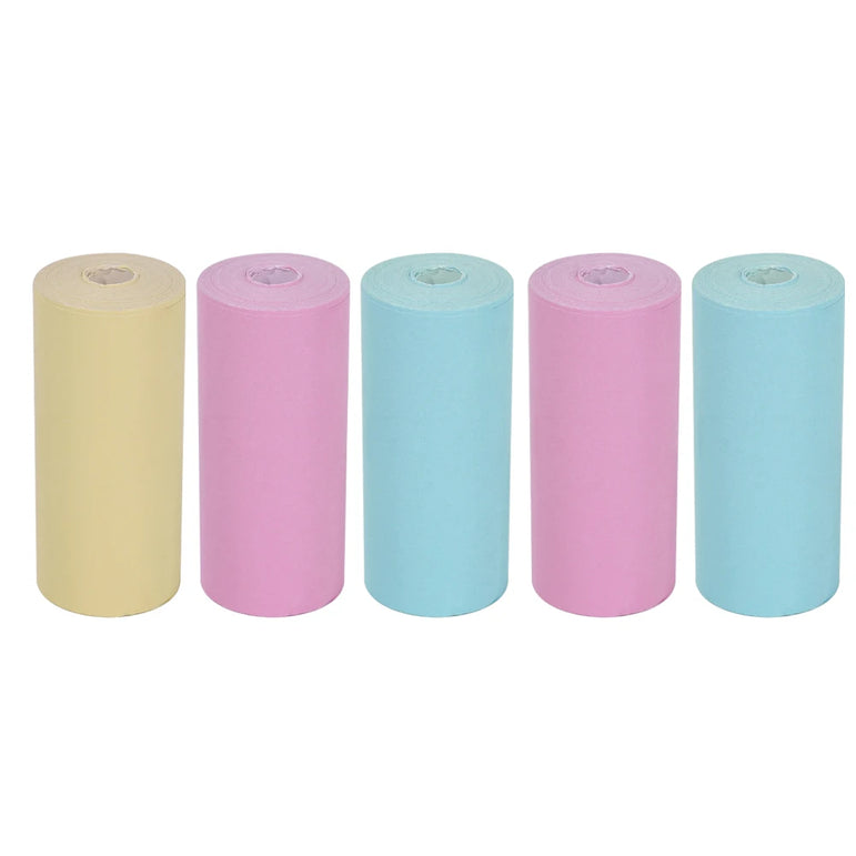 Mini Printer Paper Color Sticker 57*25mm Thermal Paper Self-adhesive Roll Papers Label Sticker For Phone Printing Picture Photo