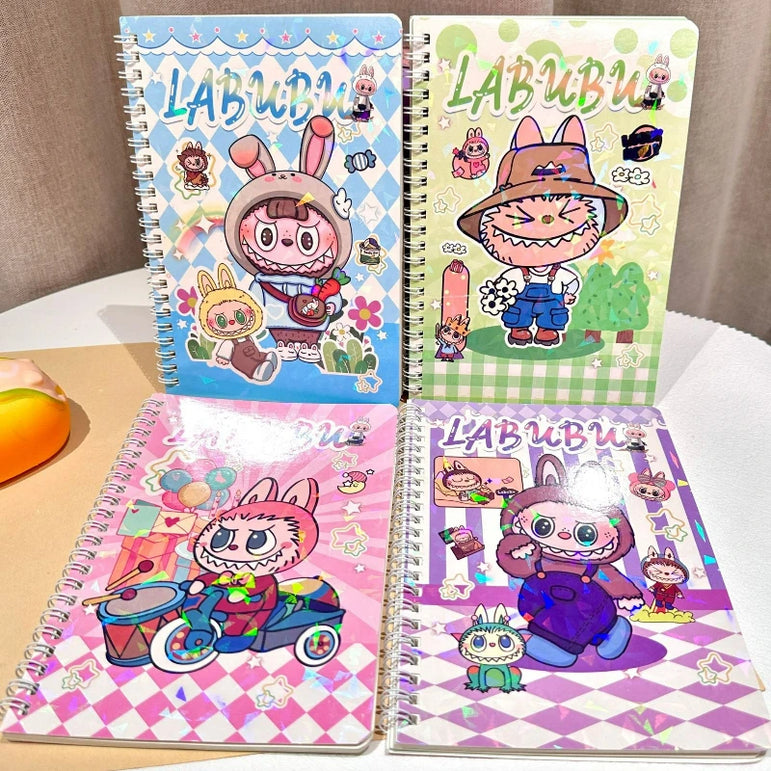 1/3/5/10pcs Random Style Creative Coil Notebook Cute Cartoon Notebook Horizontal Row Student Stationery Gift