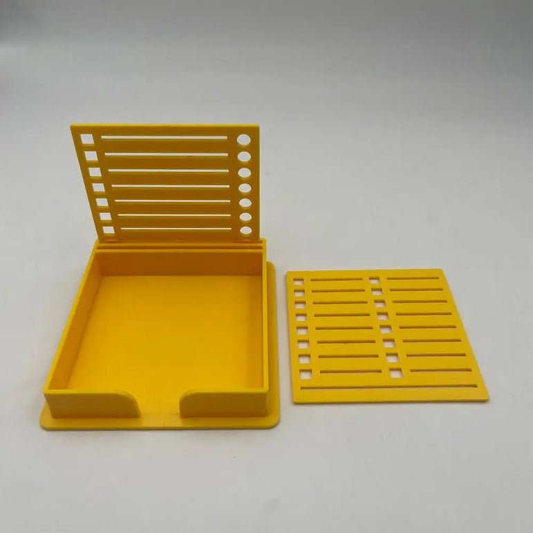 Sticky Note Dispenser  Sticky Pads Sticky note holder Versatile Desk Sticky Note Stencil Double Insert Template Storage Box
