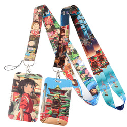 YL188 New Anime Icons Office Lanyard ID Card Badge Holder Pendant Keychain Pass Gym Mobile Kids Key Rings Accessories Gifts