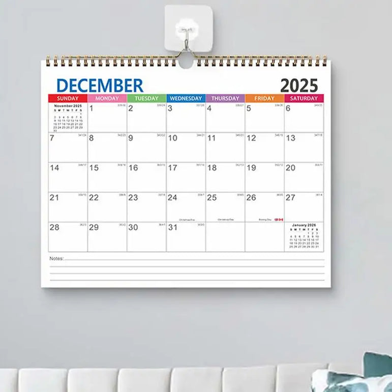 2025-2026 Calendar Wall Calendar Large Block 18 Month 2025 Calendar Annual Yearly Planner With Dates & Notes Jan 2025-Jun 2026
