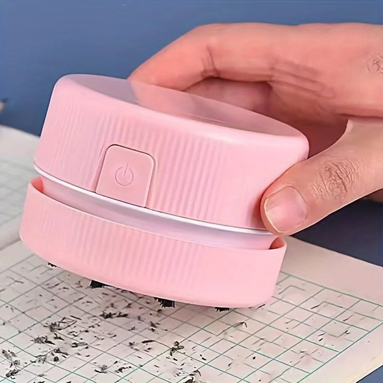 Desk vacuum cleaner, mini small household rubber paper cleaner, portable student supplies, office supplies, desktop storage box