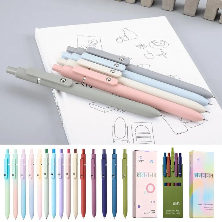 5 Pack 0.5mm Black Ink Pen Fine Tip Smooth Writing Used for Diary Notes Cute Office Study Supplies Gifts for Women Men