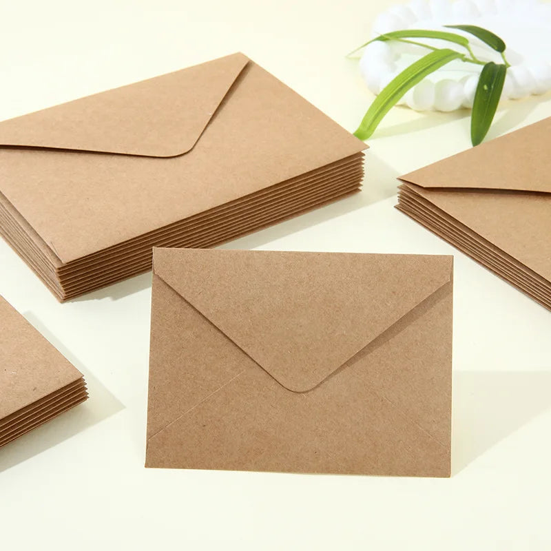 50pcs/lot Envelope 140g Kraft Paper Postcards for Wedding Invitation 19x14cm Envelopes Business Supplies Stationery Storage