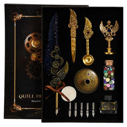 Feather Quill Pen Calligraphy Feather Pen Stationery Set Complete Calligraphy Feather Pen Set Accessories For Christmas