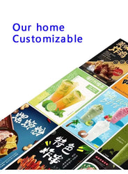Ultra thin advertising board lightbox wall mounted milk tea shop ordering menu customization price list LED hanging