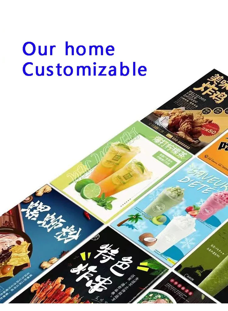 Ultra thin advertising board lightbox wall mounted milk tea shop ordering menu customization price list LED hanging