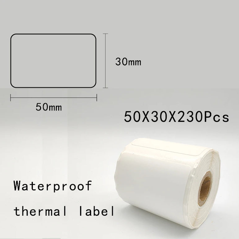 5PK Thermal Adhesive Label Papers for P1 Label Papers DP23 DP30 DP80 Label Maker  Waterproof  Tear Resistant Sticker