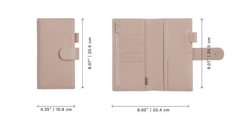 Moterm New Arrivals Weeks Elite Planner Cover for Hobonichi Weeks/ Mega Pebbled Leather Notebook without Large Pocket Organizer