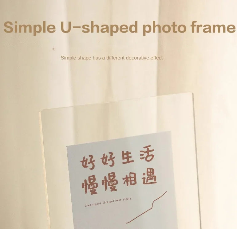 6 In Walnut Beech Photo Frame Wooden Kpop Idol Photo Display Wedding Party Picture Holder Desktop Office Photo Decor CardHolder