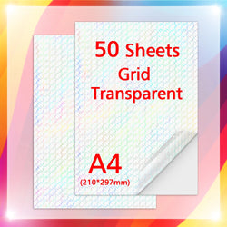 50Sheets A4 Paper Cold Laminated Film Holographic Sand Foil Glitter Glass Hot Stamping On Photo Laminating Film to Protect Photo