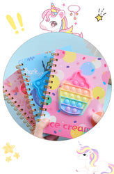A popular animal food and starry sky Instagram diary, cute notebook planner, 200 page thick version