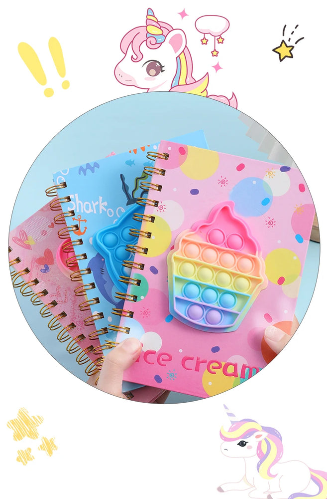 A popular animal food and starry sky Instagram diary, cute notebook planner, 200 page thick version