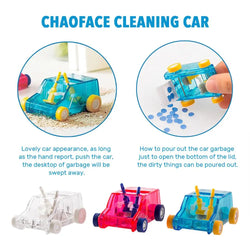 Mini car table dust cleaning trolley keyboard desktop dust cleaner Eraser Sweeper Mini Car Toys For Home Office