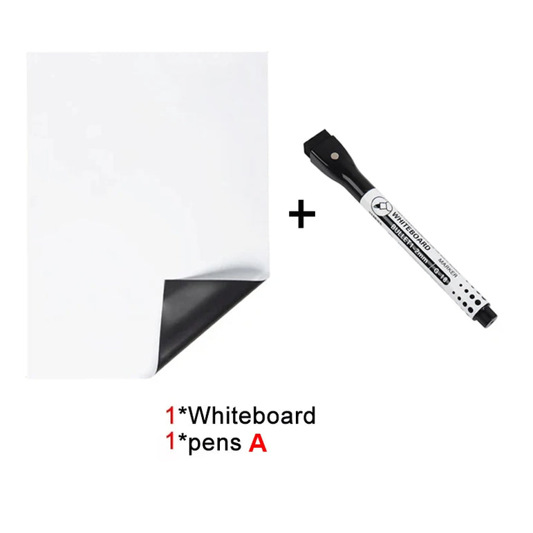 A5 Size Magnetic Whiteboard Pens Fridge Dry Erase White Board Refrigerator Magnet Note Home Soft Flexible Remind Message Boards