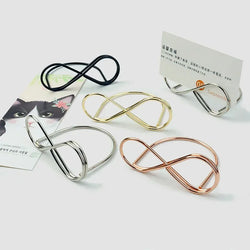 Creative Multi-purpose Card Holders Iron Curve Beauty Memo Holder Business Card Holder Party Seat Card Holder Name Tag Stand