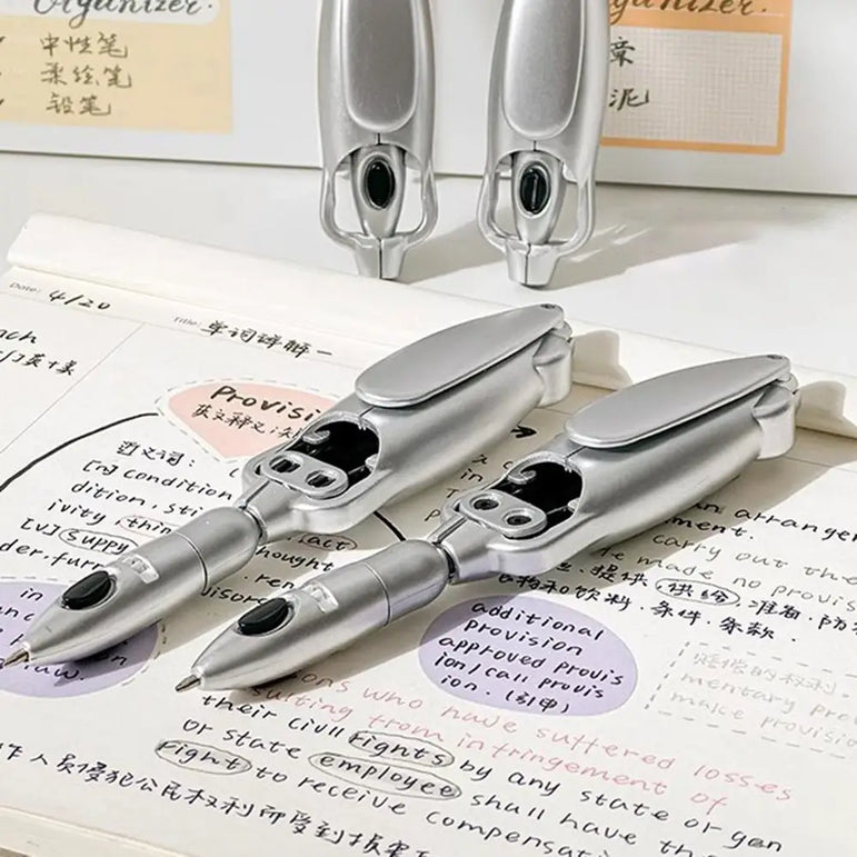 Creative Squid Shaped Folding Ballpoint Pen 0.5mm Black Gel Pen Writing Tools School Student Stationary Office Supplies