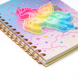 1pc Cartoon Unicorn Notebook Student Children's Silicone Decompression Bubble Coil Notebook Stationery Supplies Gifts 2025 New