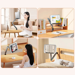 Desk Clamp Book Stand for Reading Adjustable Book Holder Recipe Book Holder for Laptop Tablet Recipe Textbook