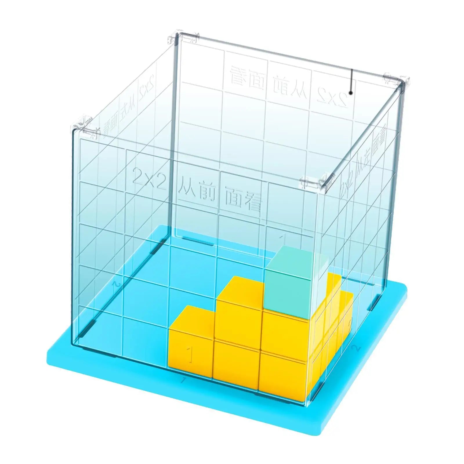 Small Cube Blocks Mathematics Tool Cubic Positioning Grid Educational Toy Math Learning Cubes for Problem Solving Skills Kids
