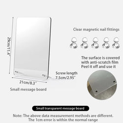 Desktop message board Acrylic transparent notepad Office memo board can be written home memo board magnetic desktop board