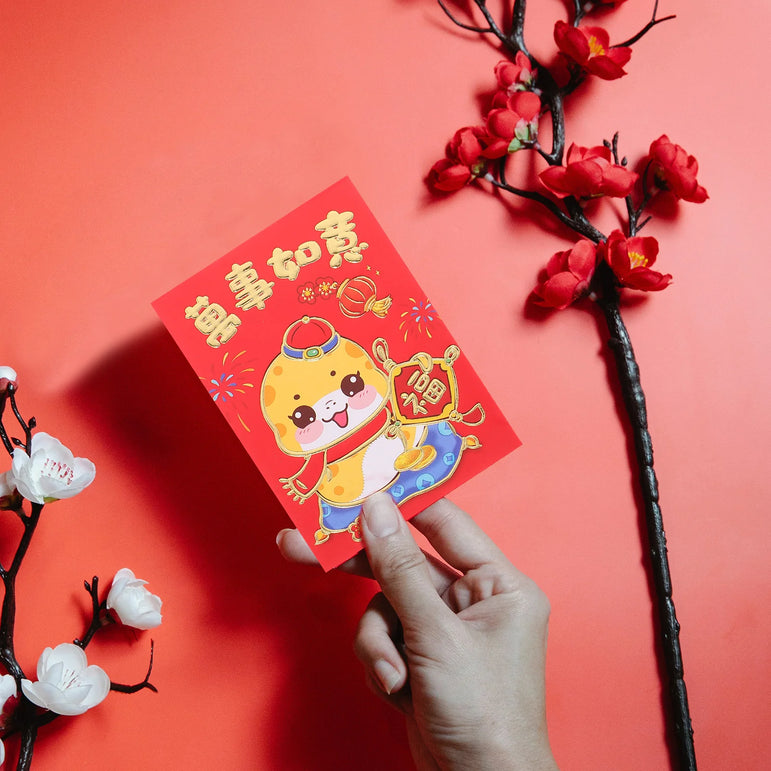 36 Pcs Cartoon Snake Envelope Paper Red Packets Chinese New Year Supply Creative Red Packet Spring Festival Present Lucky Money