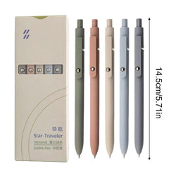 5 Pack 0.5mm Black Ink Pen Fine Tip Smooth Writing Used for Diary Notes Cute Office Study Supplies Gifts for Women Men