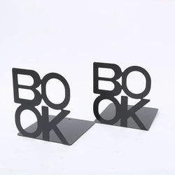 1Pcs Bookend Book Stand Support Sample Bookend Iron Desktop Art Non Slip Rack Shelf Holder School Stationery Office Accessories