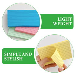 500 Sheets Colored Index Cards Sticky Notes Compact Blank Convenient Graffiti Portable Daily Paper DIY Note Cards Message Supply