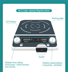 JOANLAB Multiple Magnetic Stirrer Hot Plate Digital Display Laboratory Stirrer Magnetic Mixer Heating Four-station Six-Position