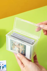 1PCS Card Holder Transparent Idol Kpop Albumes Photo Storage Photocards Small Card Collection Organizer Box Case Container